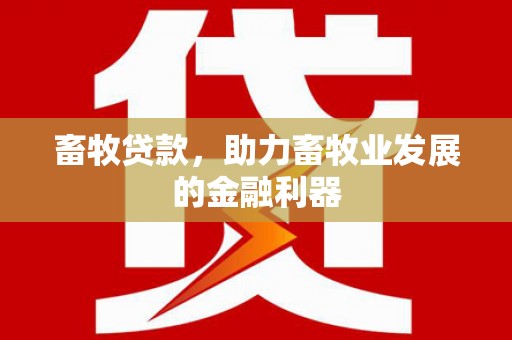 获嘉畜牧贷款，助力畜牧业发展的金融利器