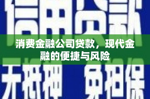 获嘉消费金融公司贷款，现代金融的便捷与风险