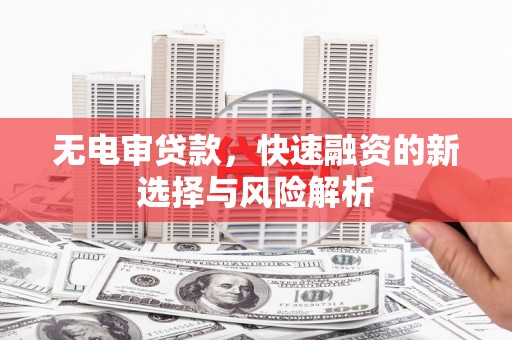 获嘉无电审贷款，快速融资的新选择与风险解析