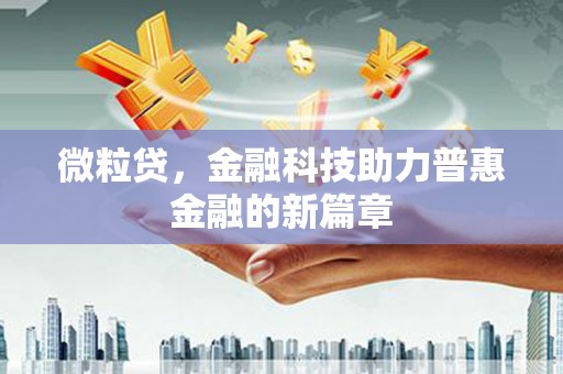 获嘉微粒贷，金融科技助力普惠金融的新篇章