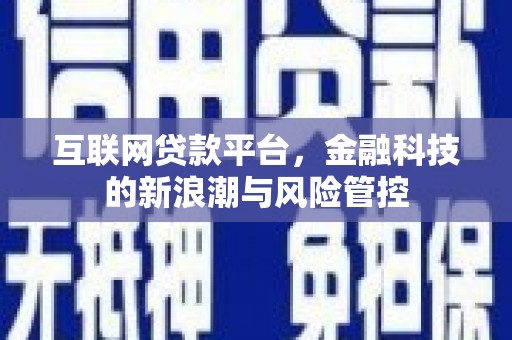 获嘉互联网贷款平台，金融科技的新浪潮与风险管控