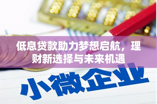 获嘉低息贷款助力梦想启航，理财新选择与未来机遇